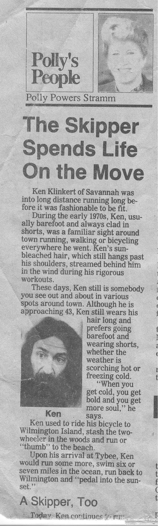 Ken Klinkert - The Skipper - Story by Polly Powers Stramm